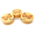 Organic Bamboo Anime Butterfly Wood Ear Tunnels And Plugs